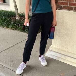 J.Crew Factory Women Elastic High Waisted Jamie Pull On Ankle Pants SZ 14 Black